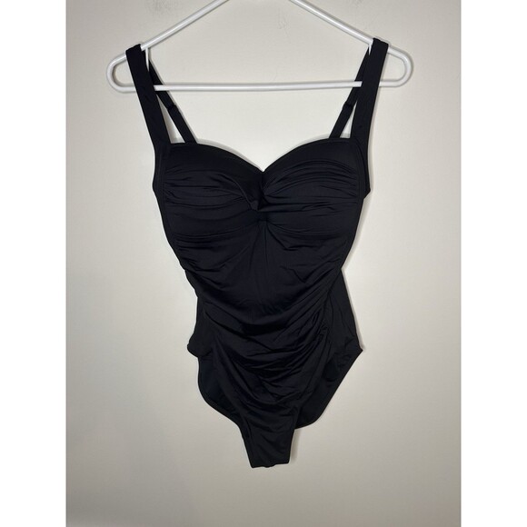 Nip Tuck NipTuck Slimming One Piece Swimsuit Black Size 8 #1297 - Picture 1 of 7